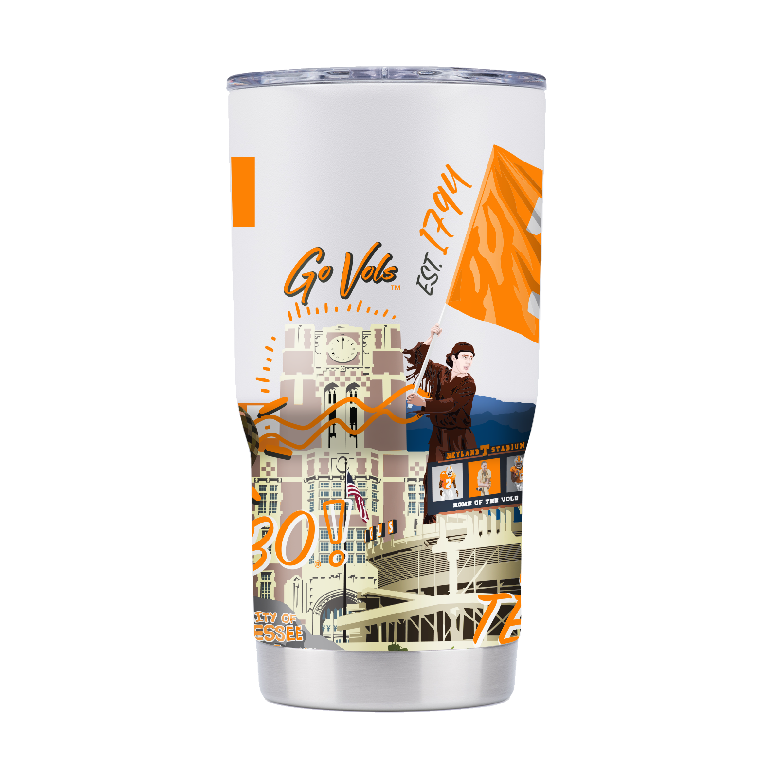 Tennessee Volunteers - 20oz Stainless Steel Tumbler