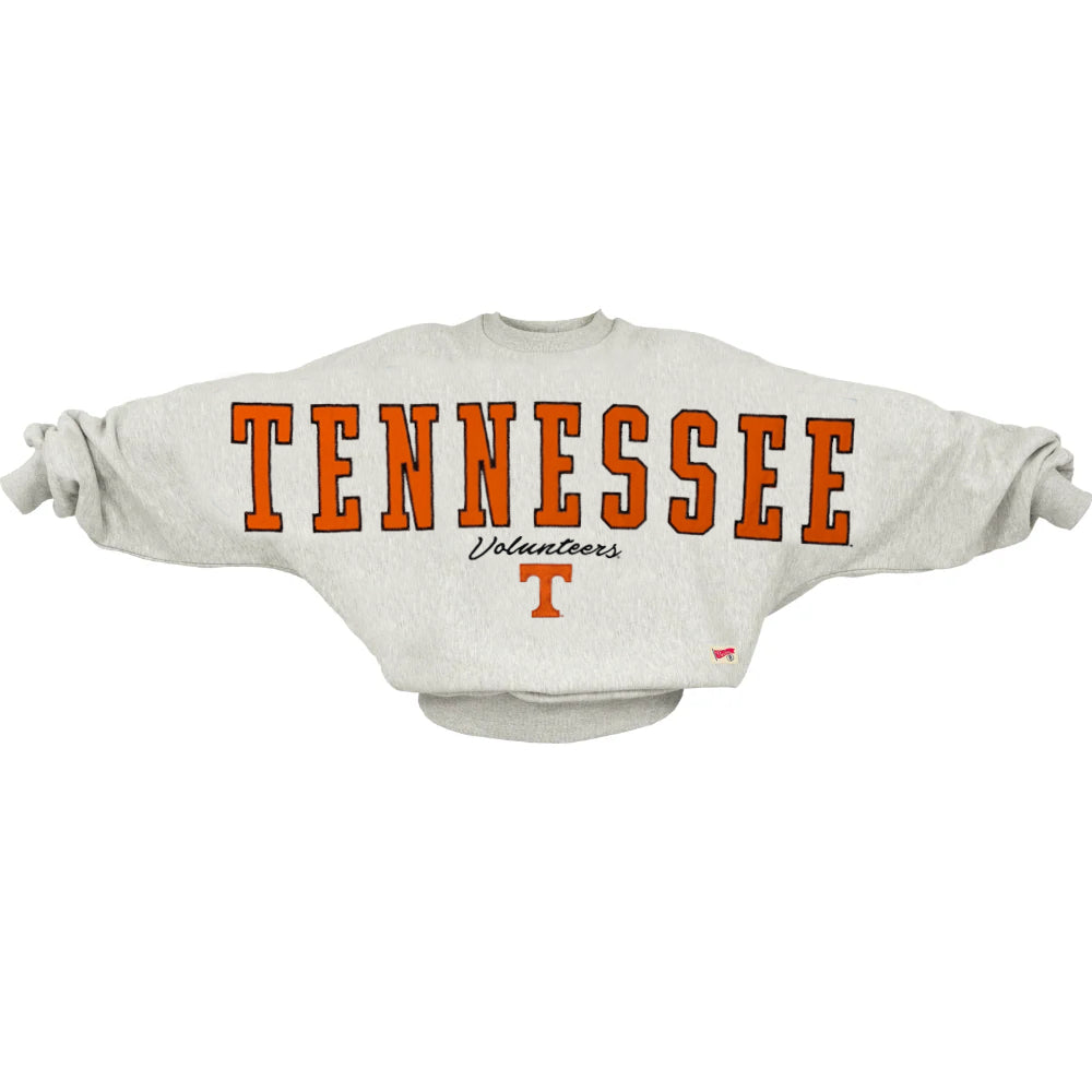 Tennessee Volunteers - Flannigan Piece Dolman-Style Oversized Crew Neck Fleece Long-Sleeve