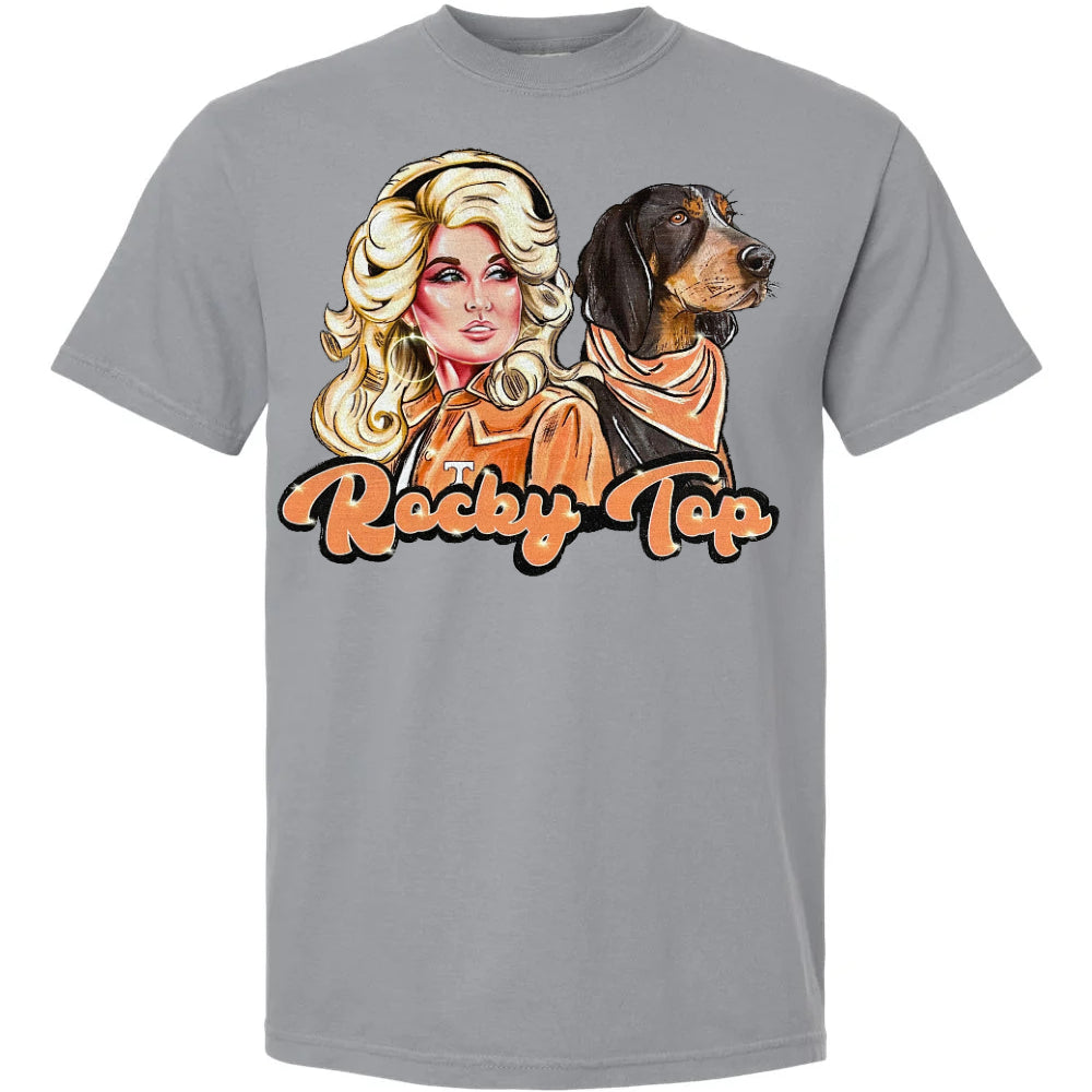 Tennessee Volunteers - Dolly & Smoky Dog Grey Comfort Color T-shirt