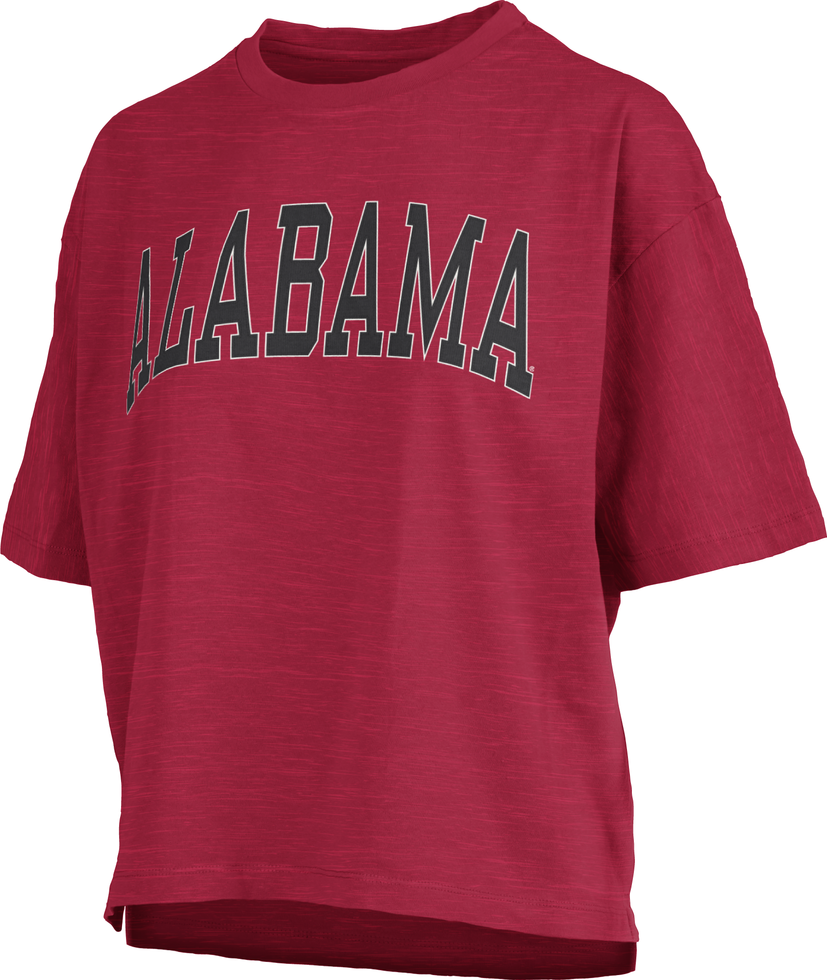 Alabama Crimson Tide "Banner Elk Jersey" - Short-Sleeve Crew-Neck Waist-Length Oversized Slub Top T-Shirt