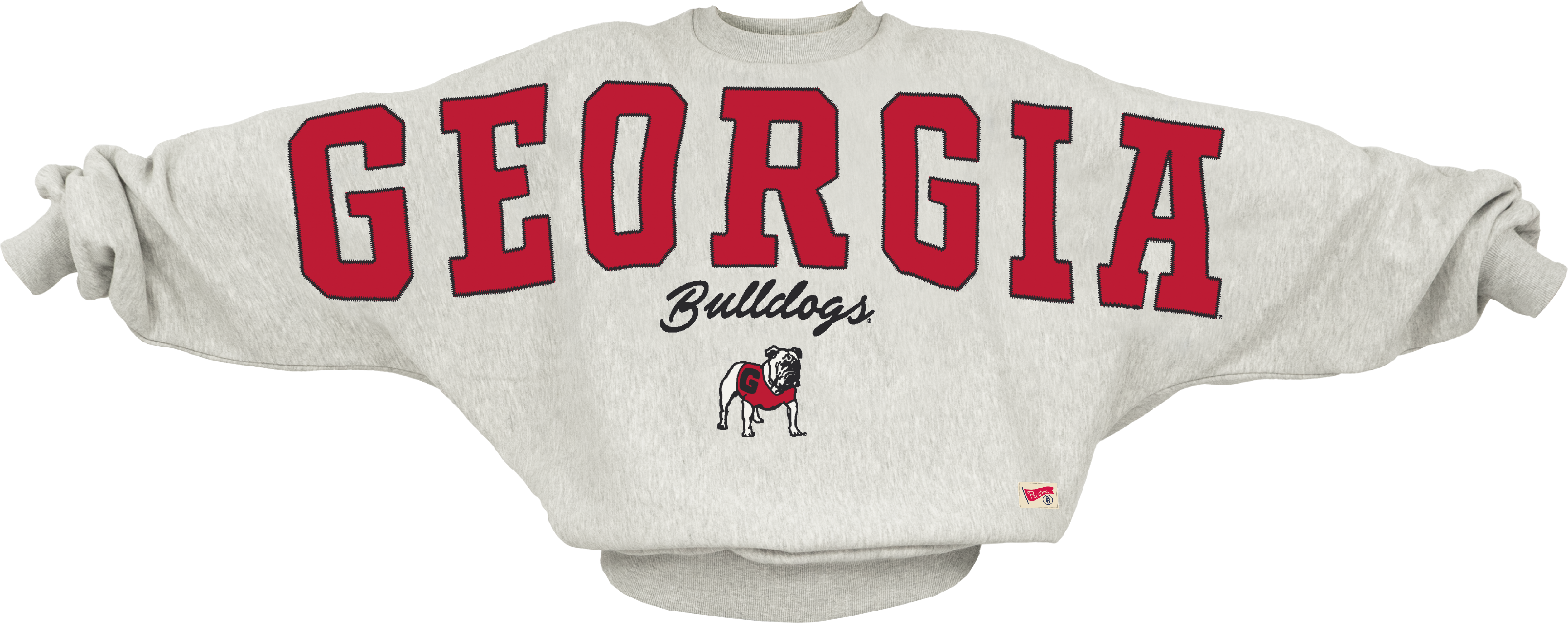Georgia Bulldogs - Flannigan Piece Dolman-Style Oversized Crew Neck Fleece Long-Sleeve