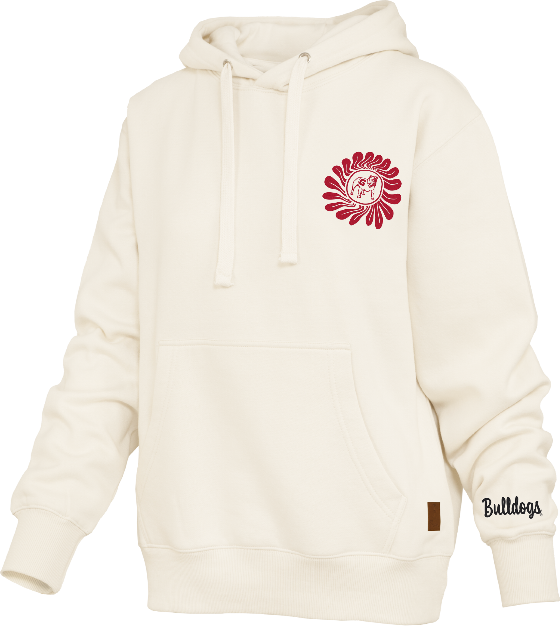 Georgia Bulldogs - "Elena Janise" Reverse Weave Fleece Oversize Hoodie