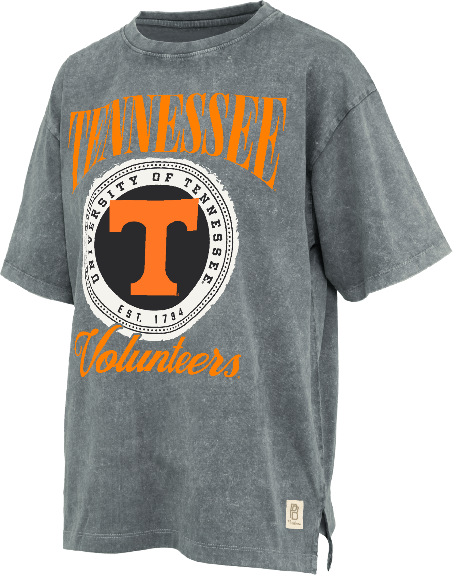 Tennessee Volunteers - "Falkland Moonstone" Short Sleeve Crew-Neck Oversized Stonewash T-Shirt Top