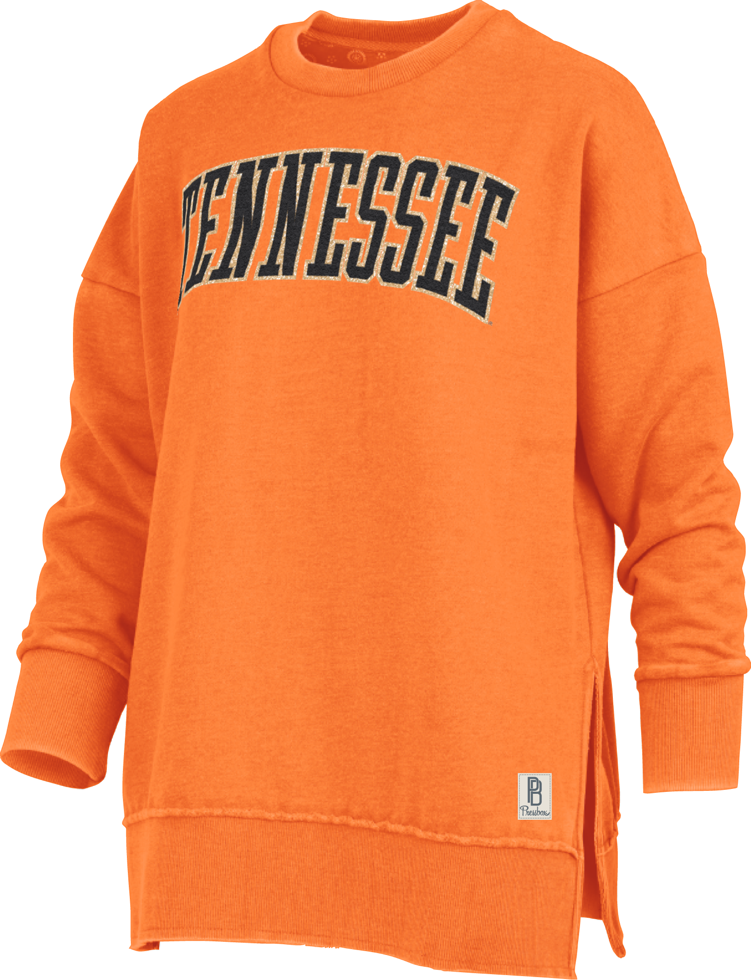 Tennessee Volunteers "Stone Gala" - Long-Sleeve Crew-Neck Long Side-Split Oversized Cozy Fleece