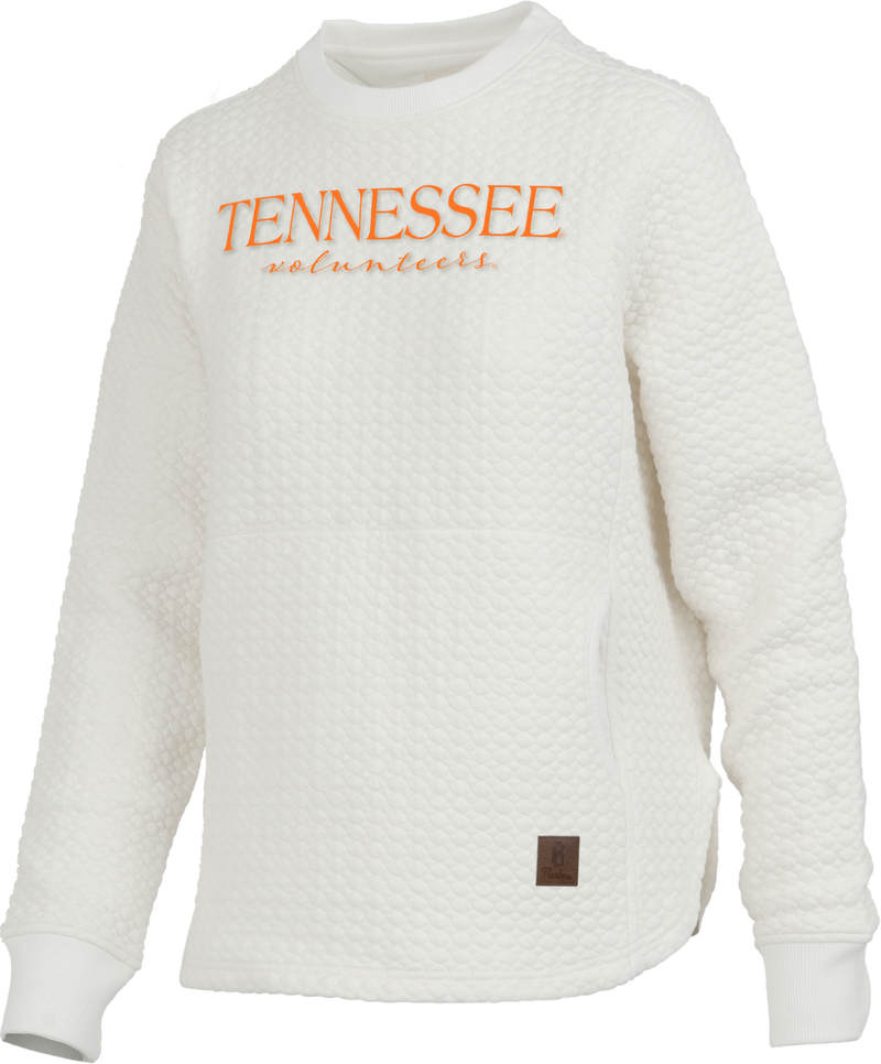 Tennessee Volunteers  "Champagne" - Long-Sleeve Crew-Neck Cable-Knit Textured Fleece