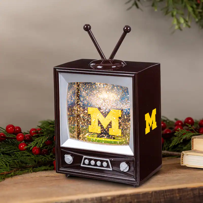 Michigan Wolverines - NCAA Vintage TV Water Lantern