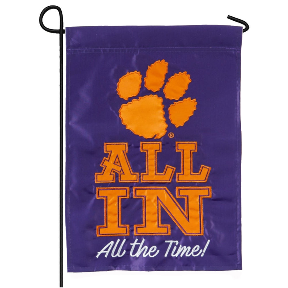 Clemson Tigers - All in Applique Garden Flag