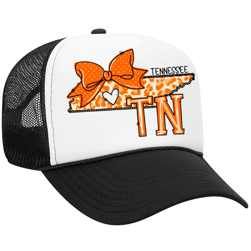 Tennessee Volunteers - Leopard Doodle Tennessee State Trucker Hat