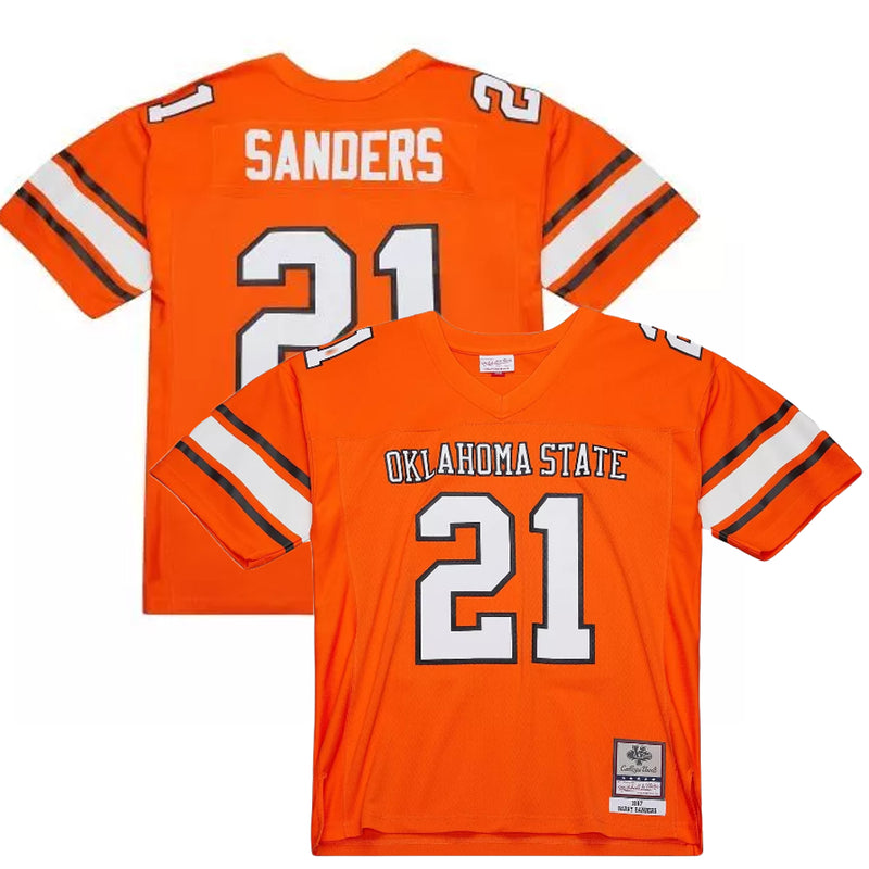 Oklahoma State Cowboys - 1987 Barry Sanders Orange Jersey