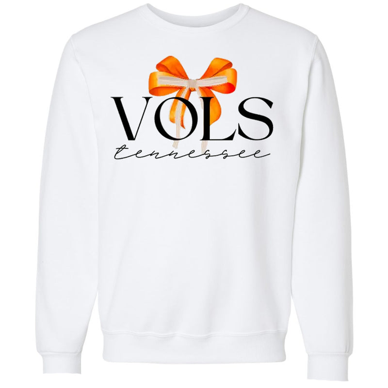 Tennessee Volunteers - Preppy Tennessee Vols Football Coquette Bow Sweatshirt