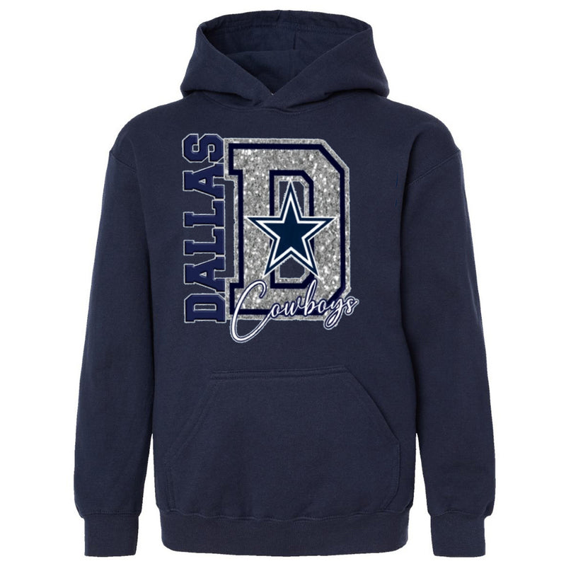 Dallas Cowboys - Football Spirit Wear Faux Glitter America Team Hoodie