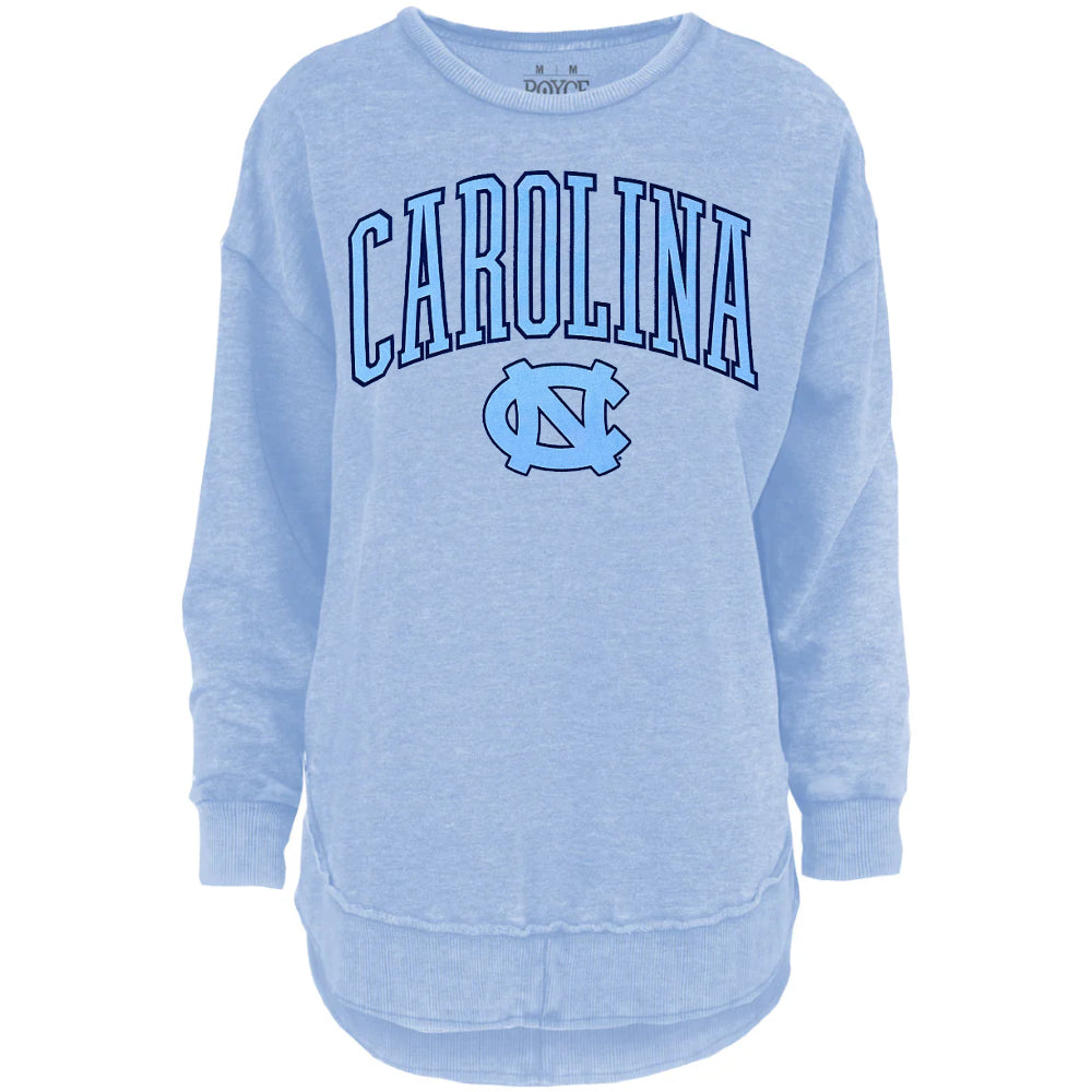 North Carolina Tar Heels "New Zealand" - Crew-Neck Rounded Bottom Vintage Fleece LongSleeve