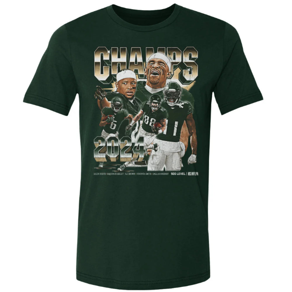 Philadelphia Eagle NFL - Champs 2024 Vintage Forest Green Adult T-shirt