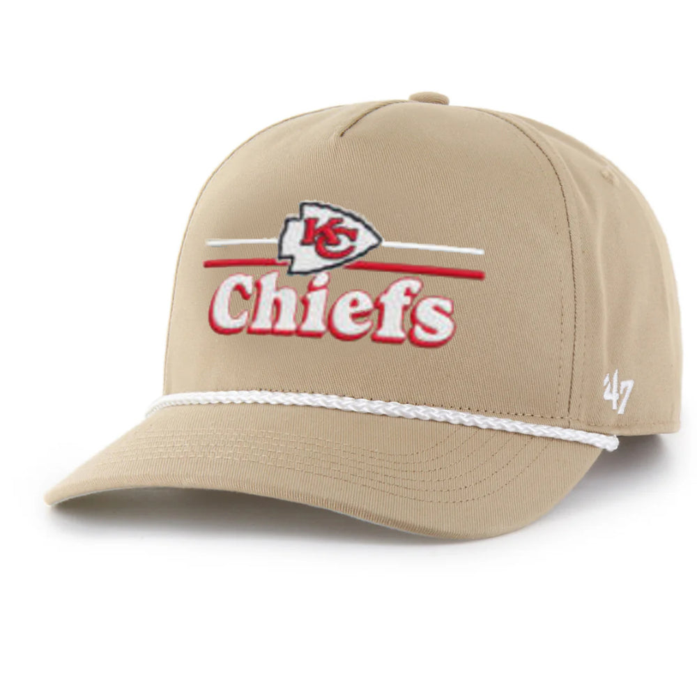 Kansas City Chiefs - Khaki Domestic Rope Camp Scape Hitch Hat, 47 Brand