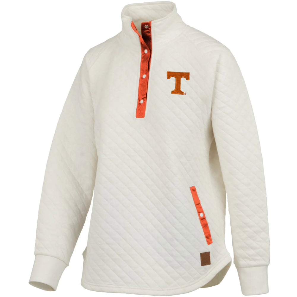 Tennessee Volunteers "Claire" - Mock-Neck Henley Fleece Long-Sleeve