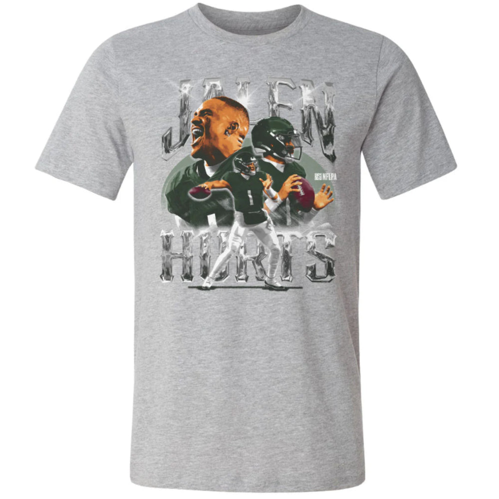 Philadelphia Eagle NFL - Jalen Hurts Vintage Heather Gray Adult T-shirt