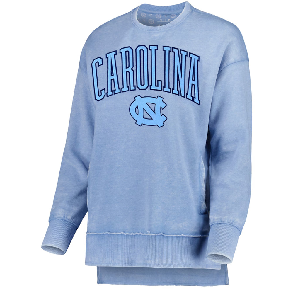 North Carolina Tar Heels "New Zealand" - Crew-Neck Rounded Bottom Vintage Fleece LongSleeve