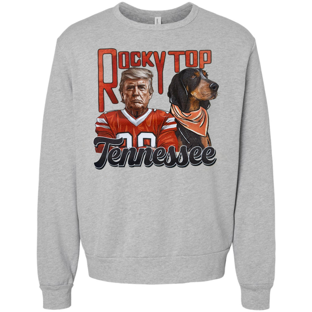 Tennessee Volunteers - Rocky Top Donald Trump and Smoky Dog Sweatshirt