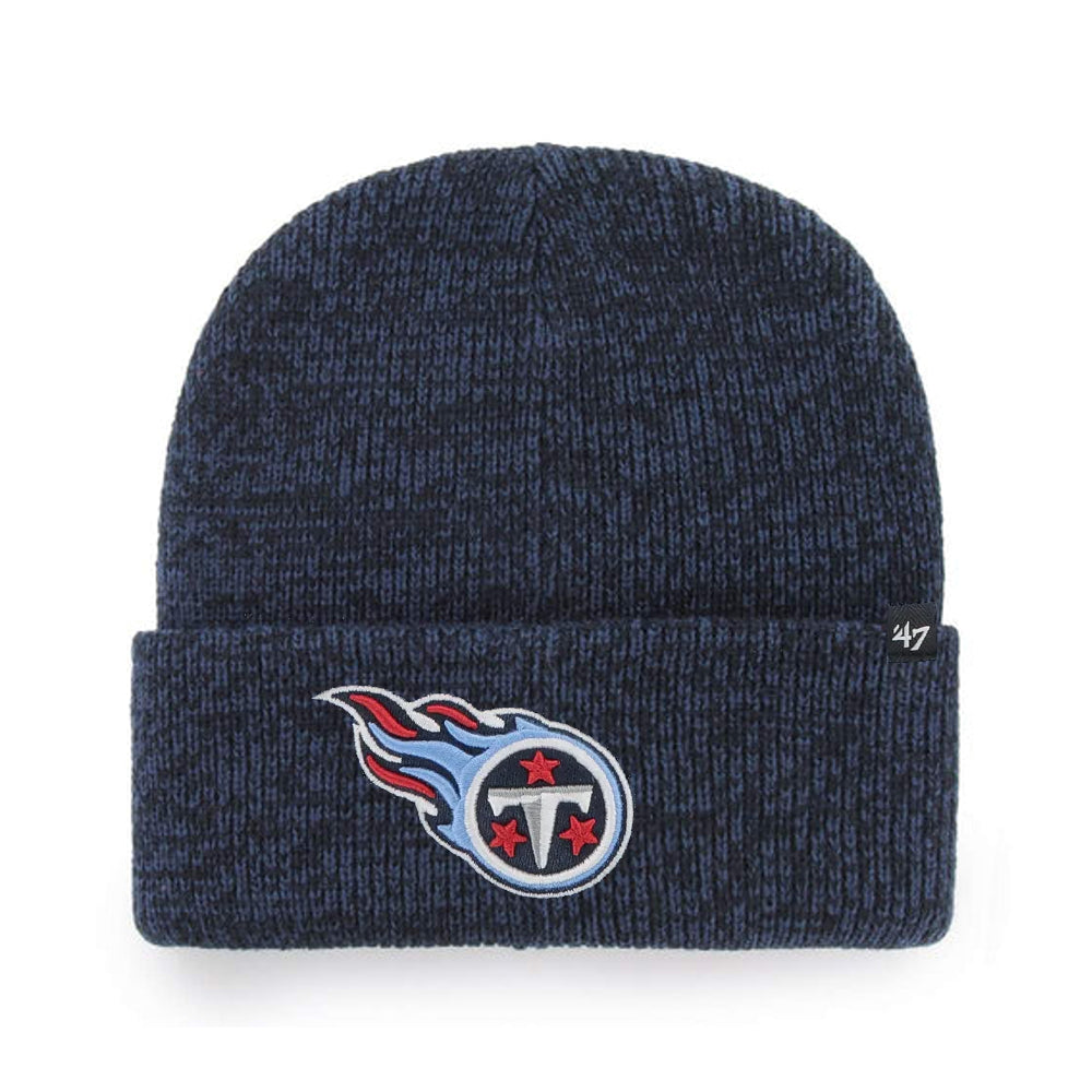 Tennessee Titans - Navy Brain Freeze Cuffed Knit Beanie, 47 Brand