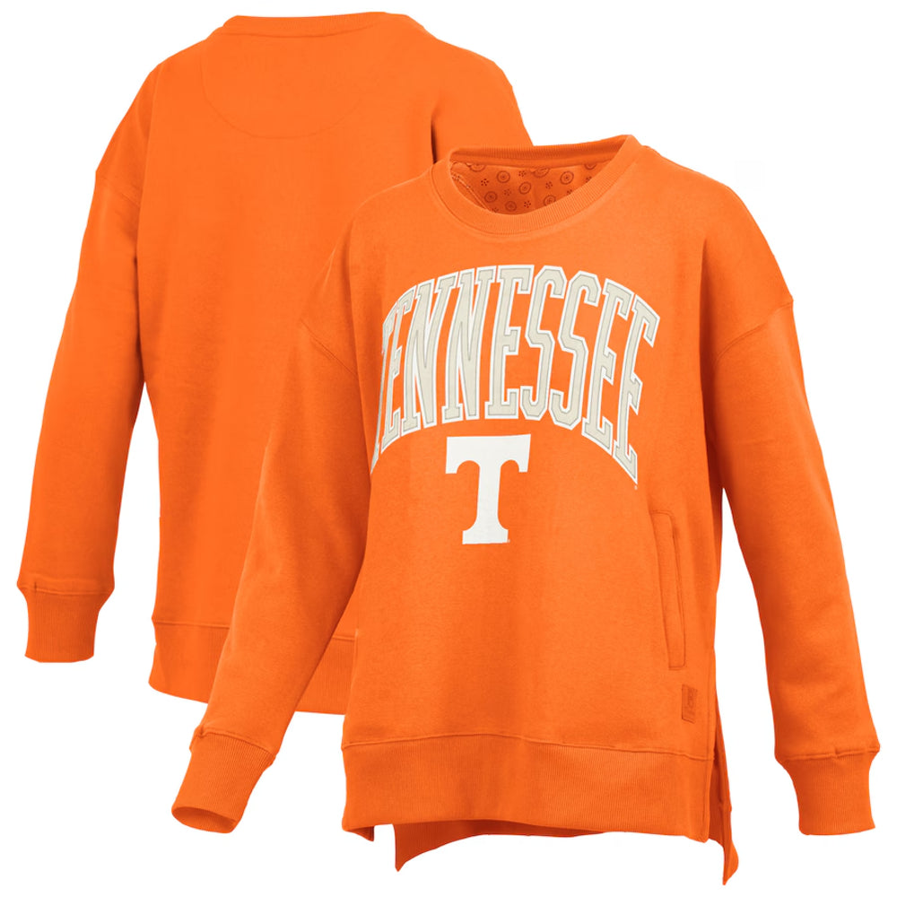 Tennessee Volunteers "Venice" - Long-Sleeve Crew-Neck Side Pocket Hilo Fleece