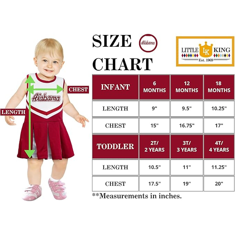 Alabama Crimson Tide Girls Infant Time For Recess Cheer Dress