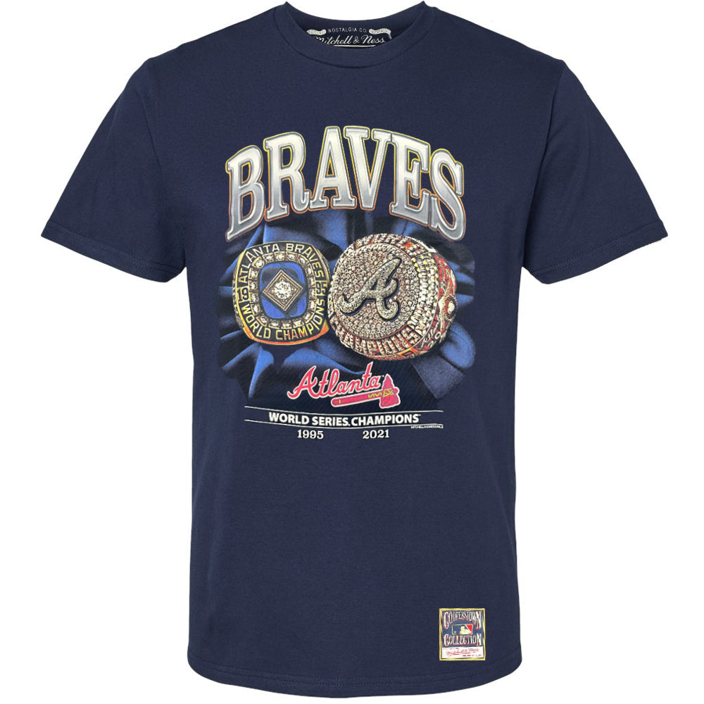 Atlanta Braves - MLB Rings Navy Short Sleeve T-shirt