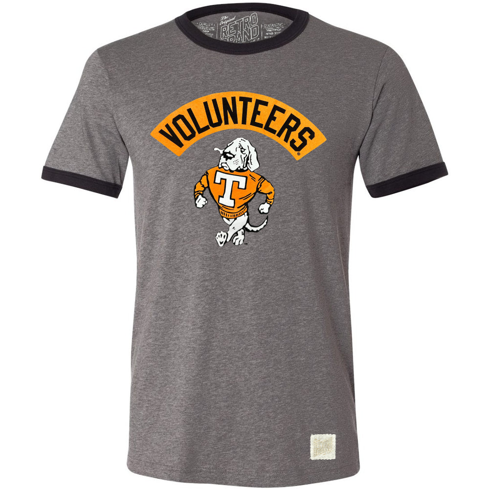 Tennessee Volunteers - Grey/Black Triblend Ringer T-Shirt