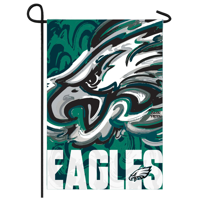 Philadelphia Eagles, Justin Patten Garden Logo Suede Flag