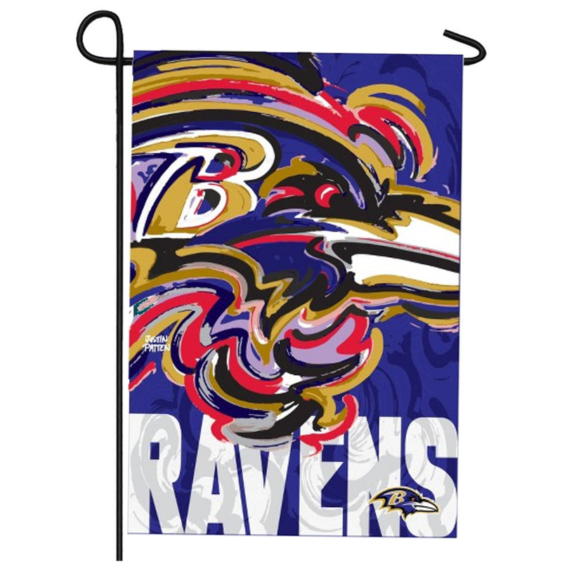 Baltimore Ravens - Suede GDN Logo Outdoor Garden Flag
