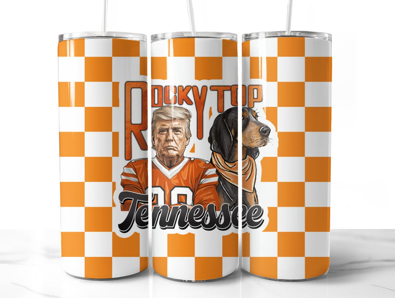 Tennessee Volunteers - Donald Trump & Smoky Dog Skinny 20Oz Tumbler