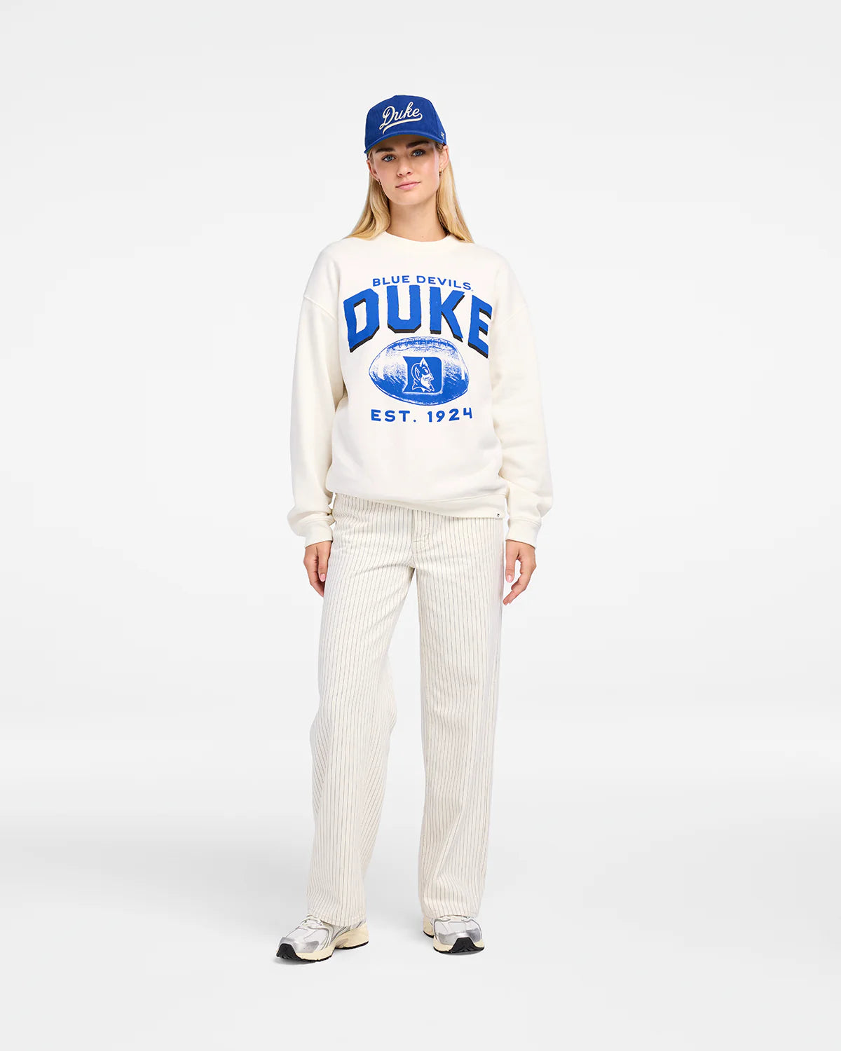 Duke Blue Devils - Arch Cloud Oversized Crew Womens, 47 Brand