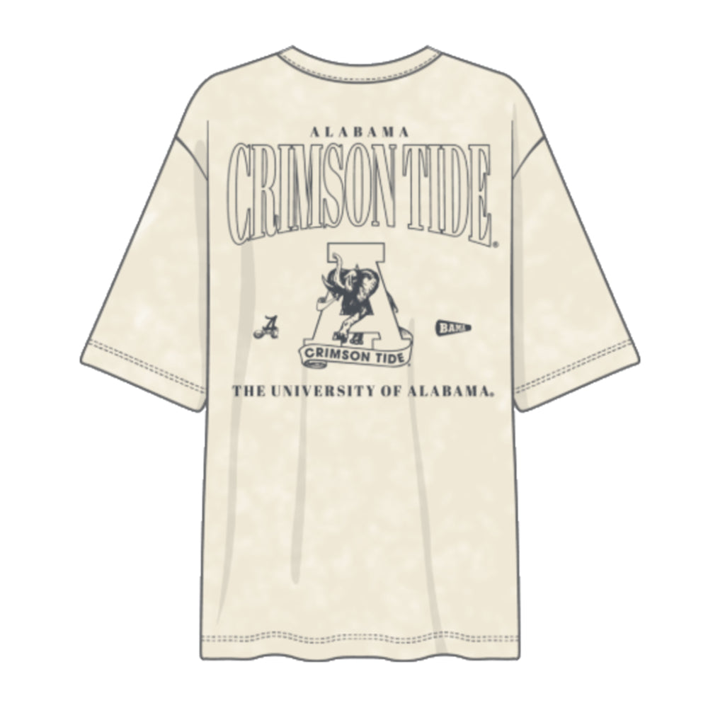 Alabama Crimson Tide - NCAA Heritages Hues Oversized SS T-Shirt