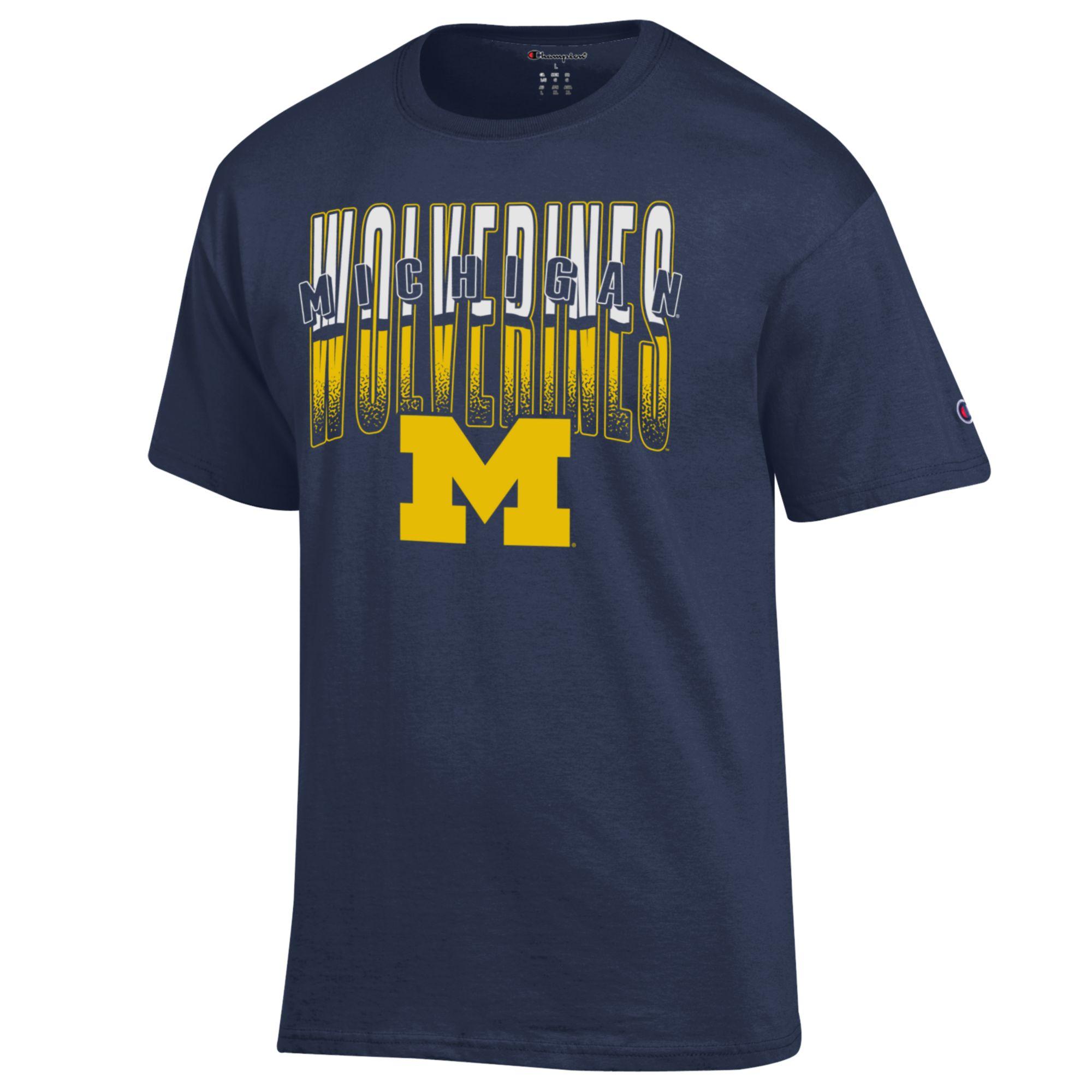 Michigan Wolverines - NCAA Michigan Over M Logo Short Sleeve T-Shirt