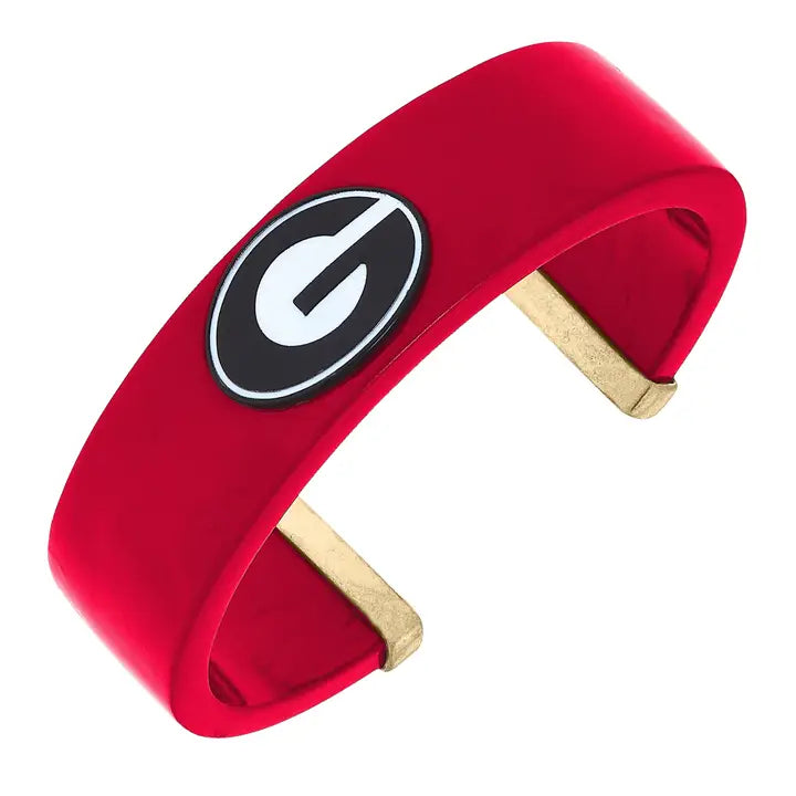 Georgia Bulldogs - NCAA Resin Logo Cuff in Red Bracelet