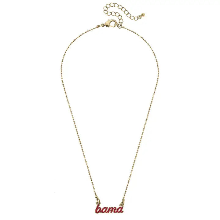 Alabama Crimson Tide - NCAA Script in Cardinal Necklace