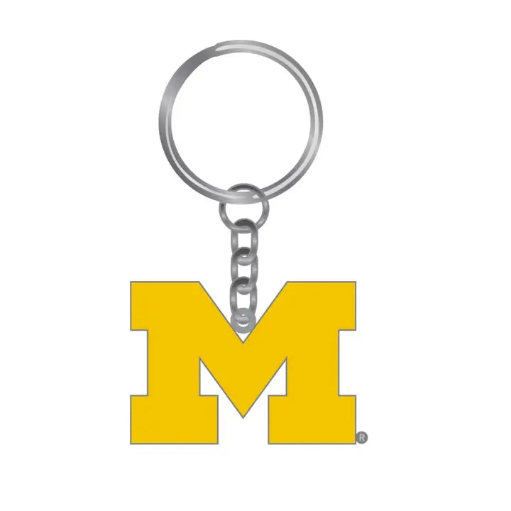 Michigan Wolverines Logo Keychain