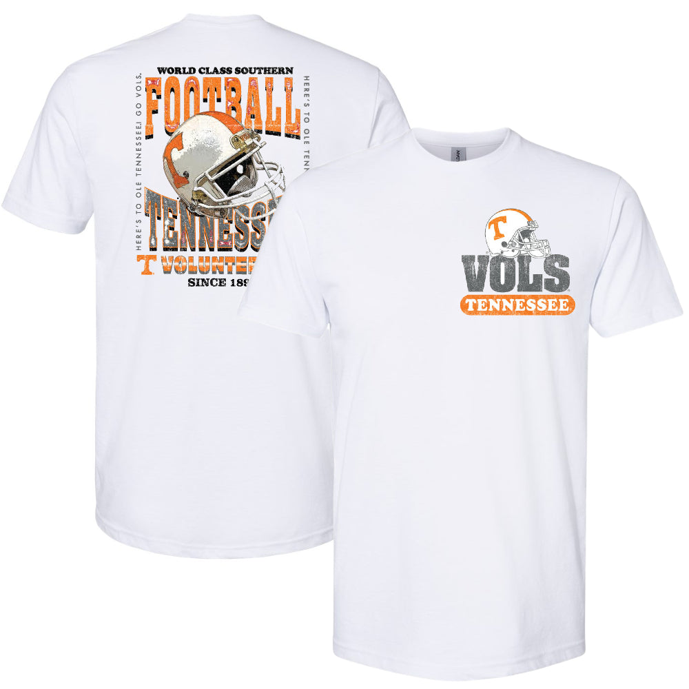 Tennessee Volunteers - Retro Helmet White T-Shirt