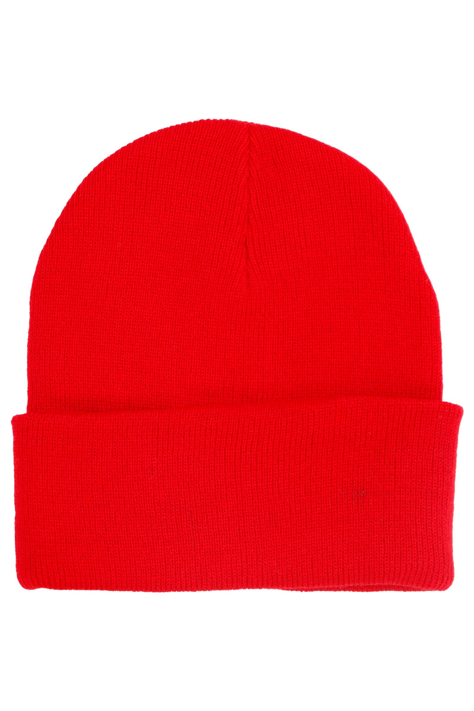 Adults Classic Solid Acrylic Cuffed Beanie