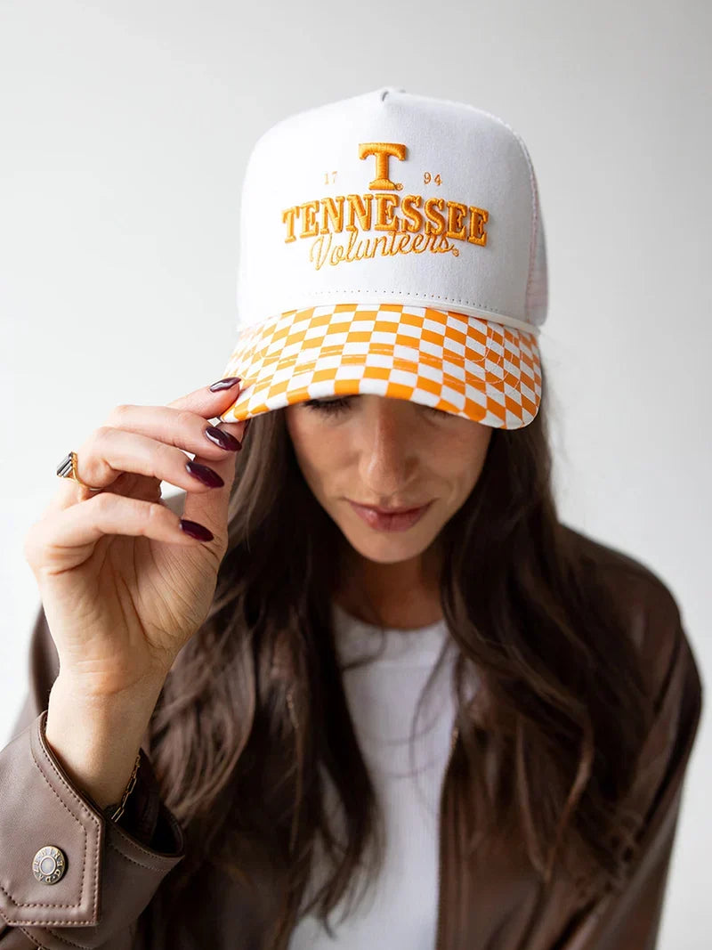 Tennessee Volunteers - NCAA Albon Checkered 5 Panel Canvas Baseball Hat