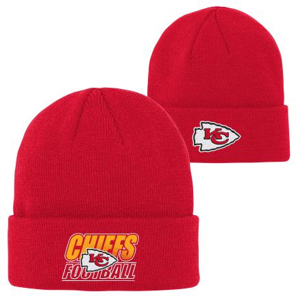 Kansas City Chiefs - NFL Youth Cuffed Knit Beanie with Pom
