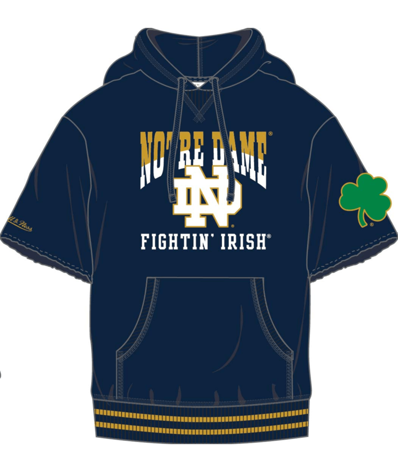Notre Dame - NBA Pre-Game Short Sleeve Hoodie