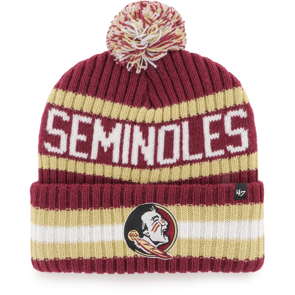 Florida State Seminoles - Cardinal Bering Cuff Knit With Pom, 47 Brand