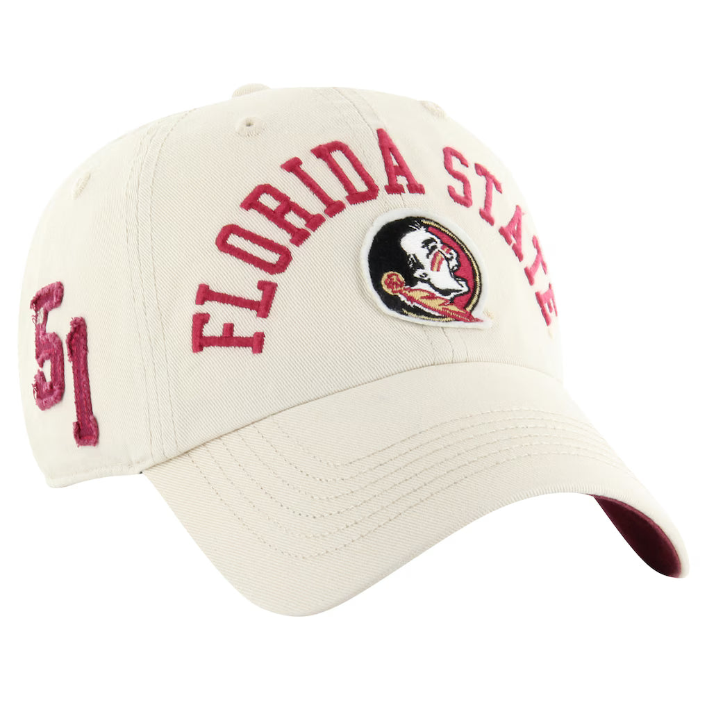 Florida States Seminoles - Khaki Clubhouse Faber Clean Up Adjustable Hat, '47 Brand