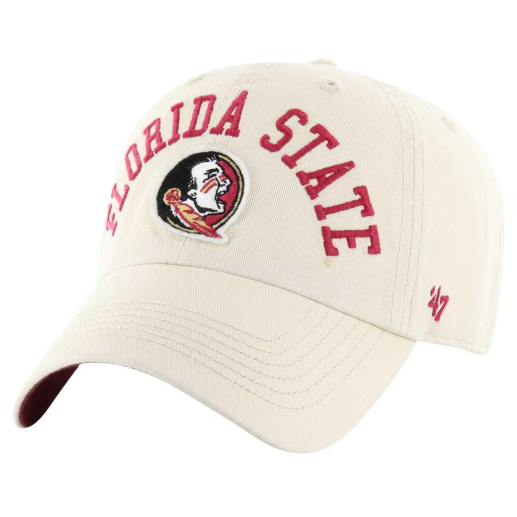 Florida States Seminoles - Khaki Clubhouse Faber Clean Up Adjustable Hat, '47 Brand
