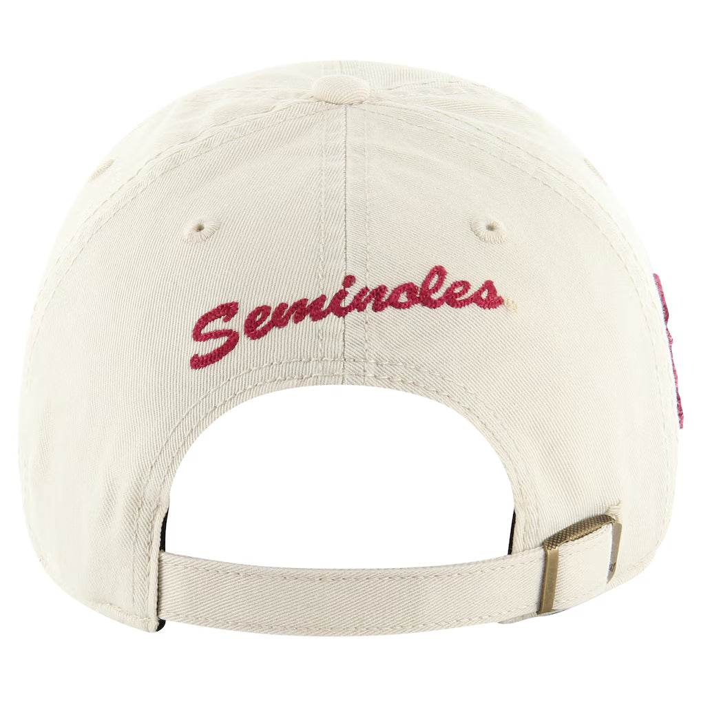 Florida States Seminoles - Khaki Clubhouse Faber Clean Up Adjustable Hat, '47 Brand