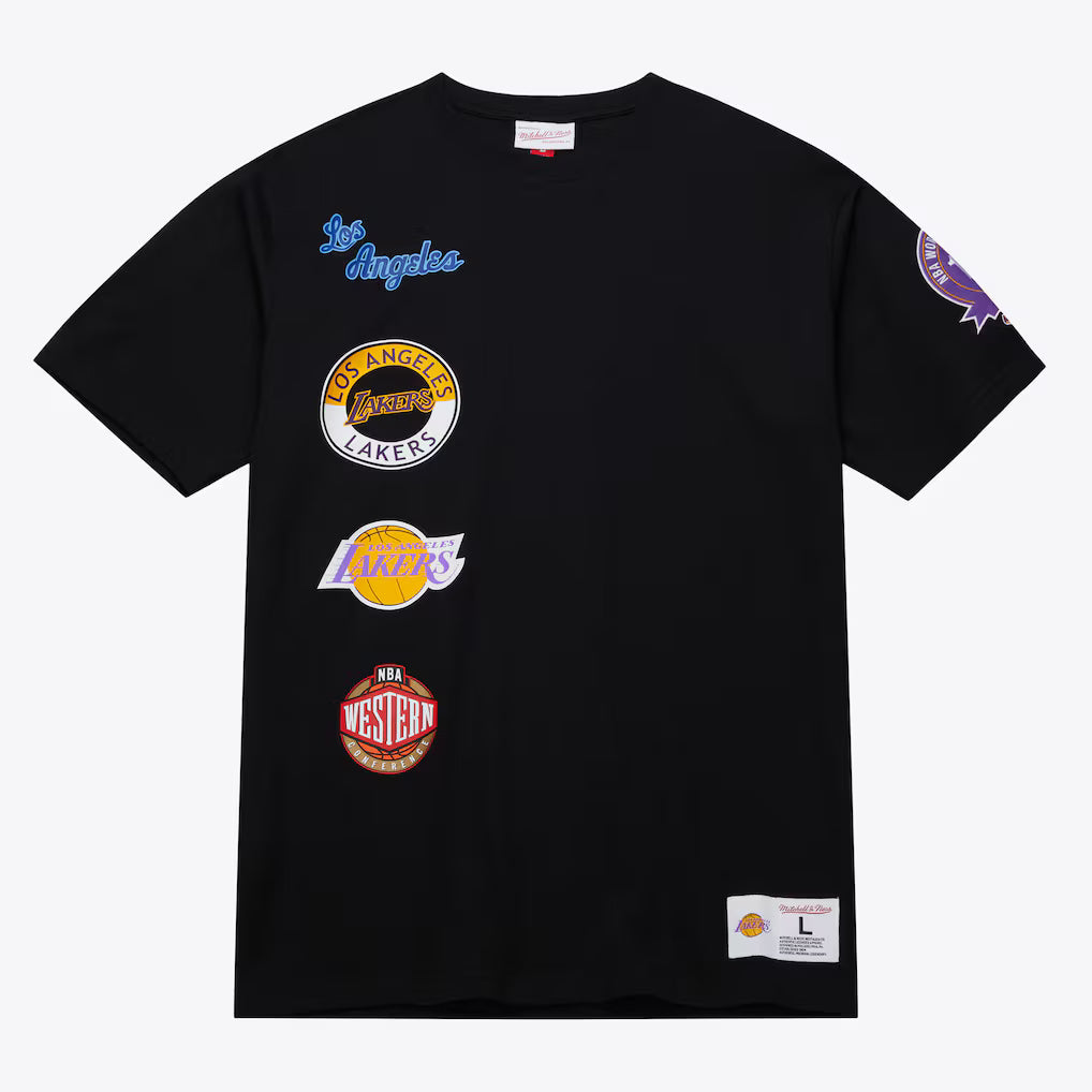 Los Angeles Lakers - Black Double Clutch Vintage Logo T-Shirt