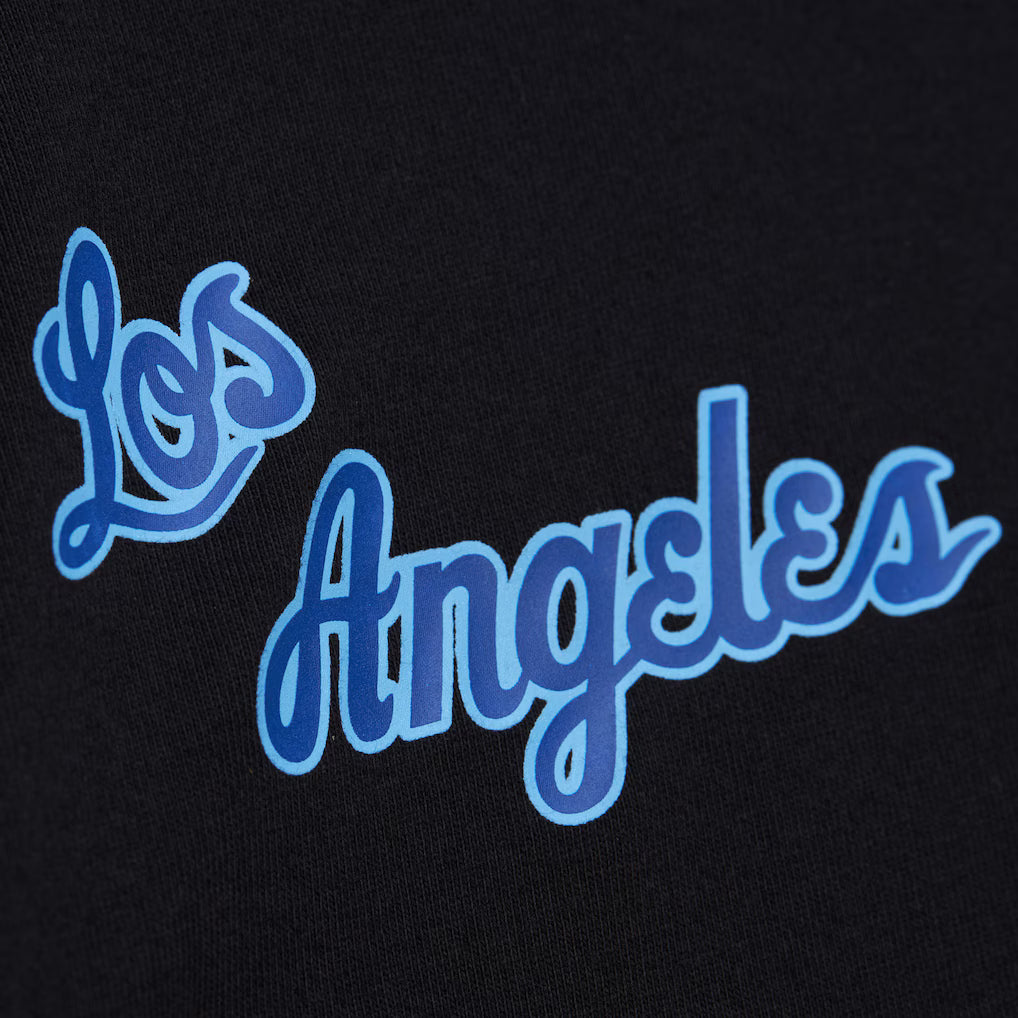 Los Angeles Lakers - Black Double Clutch Vintage Logo T-Shirt