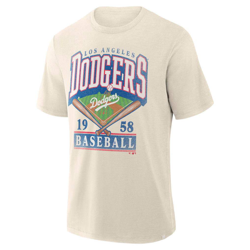 Los Angeles Dodgers - MLB Profile Cream Big & Tall Screen SS T-Shirt