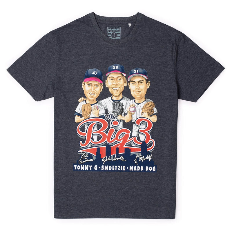 Maddux, Glavine, and Smoltz "The Big Three" – Crewneck Tee T-shirt