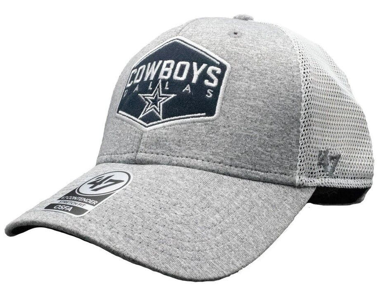 Men's '47 Heathered Gray/White Dallas Cowboys Hitch Contender Flex Hat